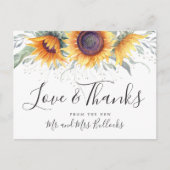 Sunflower Bloom | Weddenschap Hartelijk dank Briefkaart (Voorkant)