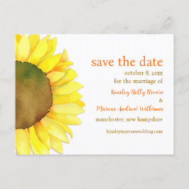 Sunflower Bloom Wedding Save the Date Aankondigingskaart