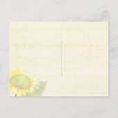 Sunflower Bloom Wedding Save the Date Aankondigingskaart (Achterkant)