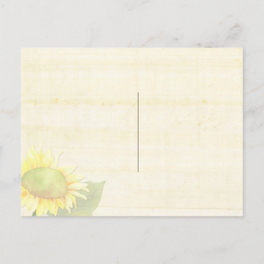 Sunflower Bloom Wedding Save the Date Aankondigingskaart (Achterkant)