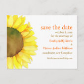 Sunflower Bloom Wedding Save the Date Aankondigingskaart (Voorkant)
