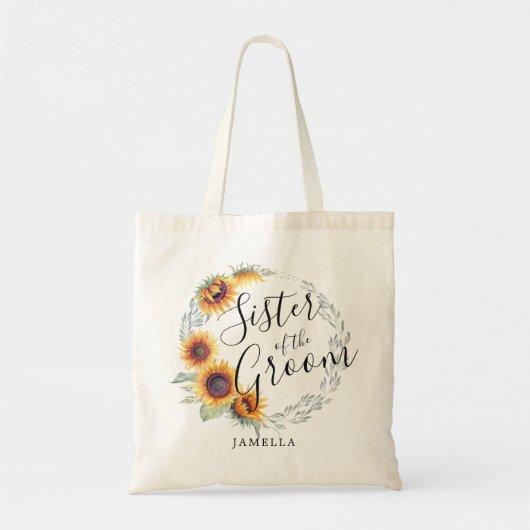 Sunflower Bloom | Zuster van de Groom Tote Bag (Voorkant)