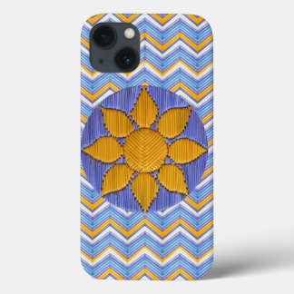 Sunflower Blue Chevron Case-Mate iPhone Case