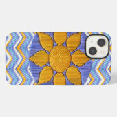 Sunflower Blue Chevron iPhone Hoesje (Achterkant horizontaal)