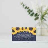 Sunflower Blue Diaper Baby shower card Visitekaartje (Staand voorkant)