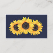 Sunflower Blue Diaper Baby shower card Visitekaartje (Achterkant)