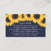 Sunflower Blue Diaper Baby shower card Visitekaartje (Voorkant)