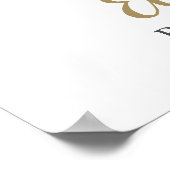 Sunflower Blue Floral Elephant Baby shower Welkom Poster (Hoek)