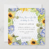 Sunflower Blue Hydrangea van mama tot bijen Kaart (Voorkant)