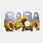 Sunflower Blue Sky Rustic Wedding Bedankdoosjes (Uitgevouwen)