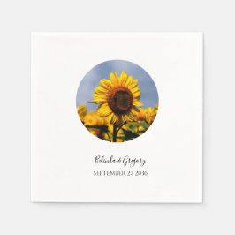Sunflower Blue Sky Rustic Wedding Servet