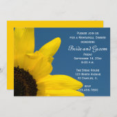 Sunflower Blue Sky Wedding Rehearsal Dinner Invite Kaart (Voorkant / Achterkant)