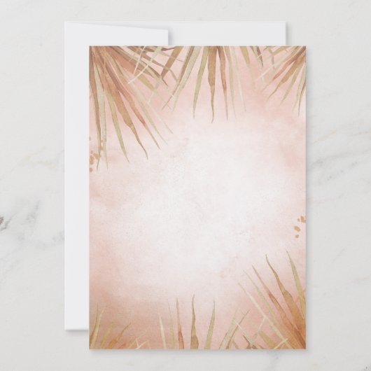 Sunflower Boho Bounty Weddingr Invitation Kaart (Achterkant)