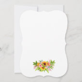 Sunflower Boho Floral Calligraphy Wedding Kaart (Achterkant)
