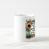 Sunflower Boot Mug, "God Sees Where You Can Be" Koffiemok (Center)