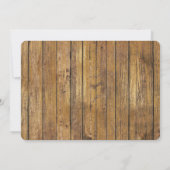 Sunflower Boot White Lace Wood Weddenschap Kaart (Achterkant)