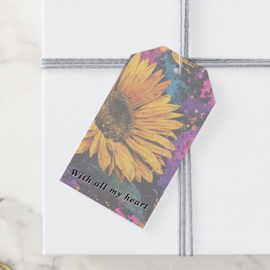 Sunflower Botanical Acrylic Painted Floral Cadeaulabel