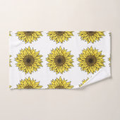 Sunflower, botanical, gift for women bad handdoek (Handdoek)