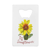 Sunflower Bottle Opener Creditkaart Flessenopener (Achterkant)