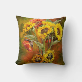 Sunflower Bouquet Art Designer Pillow Kussen
