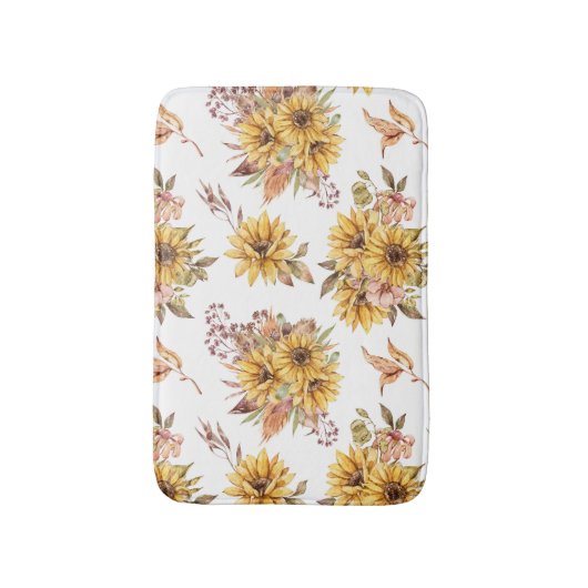 Sunflower Bouquet Badmat (Voorkant Verticaal)