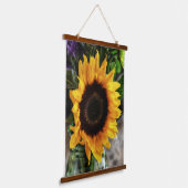 Sunflower Bouquet Botanical Floral Fotografisch Hangend Wandkleed (Gebogen)