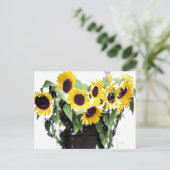 Sunflower Bouquet Briefkaart (Staand voorkant)