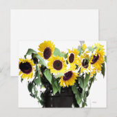 Sunflower Bouquet Briefkaart (Voorkant / Achterkant)