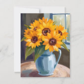 Sunflower Bouquet Floral Watercolor Card (Voorkant)