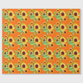 Sunflower Bouquet Gift Wrap Cadeaupapier (Vlak)