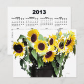 Sunflower Bouquet-kalenderkaart Briefkaart (Voorkant / Achterkant)