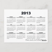 Sunflower Bouquet-kalenderkaart Briefkaart (Achterkant)