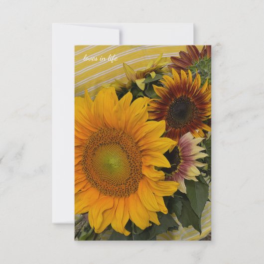 Sunflower Bouquet Notitiekaartje (Voorkant)