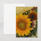 Sunflower Bouquet Notitiekaartje (Voorkant / Achterkant)