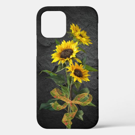 Sunflower Bouquet op Black Stone Case-Mate iPhone Case (Achterkant)