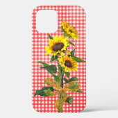 Sunflower Bouquet op Red Gingham Hoesje-Mate iPhon Case-Mate iPhone Case (Achterkant)