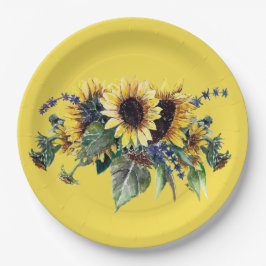 Sunflower Bouquet Papieren Bordje