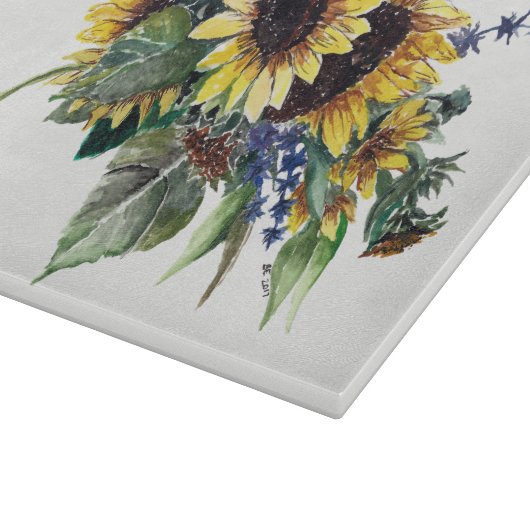 Sunflower Bouquet Snijplank (Hoek)