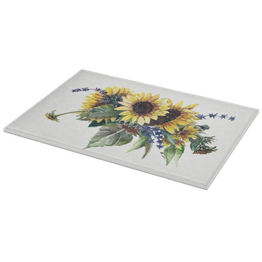 Sunflower Bouquet Snijplank (Hoek)