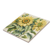 Sunflower Bouquet Tegeltje (Zijkant)