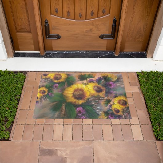 Sunflower Breeze by Jason Street Deurmat (Buiten)