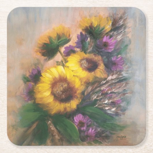 Sunflower Breeze by Jason Street Kartonnen Onderzetters (Voorkant)