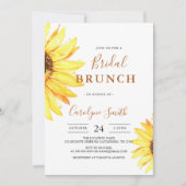 Sunflower Bridal Brunch Invitation Kaart (Voorkant)