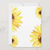 Sunflower Bridal Brunch Invitation Kaart (Achterkant)