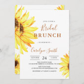 Sunflower Bridal Brunch Invitation Kaart (Voorkant / Achterkant)