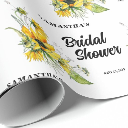 Sunflower Bridal Shower  Cadeaupapier