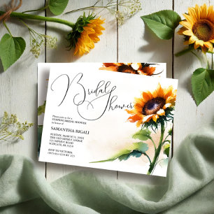 Sunflower Bridal Shower Invitation Aankondigingskaart