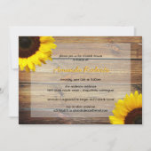 Sunflower Bridal Shower Invitation Kaart (Voorkant)