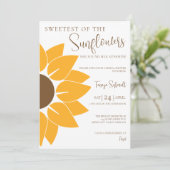 Sunflower Bridal Shower Invitation Kaart (Staand voorkant)