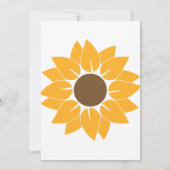 Sunflower Bridal Shower Invitation Kaart (Achterkant)